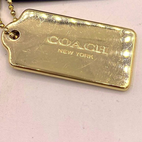 Coach Two Keychains A Gold One And Tan One Coach New York Is On The Front - Picture 2 of 5